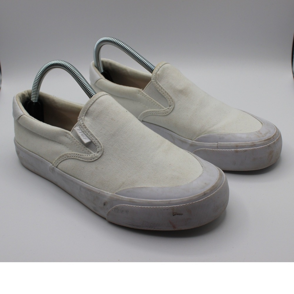 Lugz Clipper Women White Canvas Slip On Sneakers WCLIPPC-100 Size 9 USA